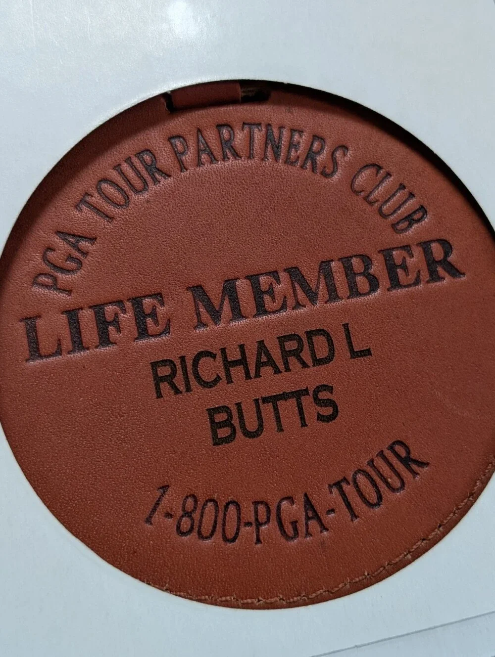 PGA Tour Vintage Leather Golf Bag Tag (OS)